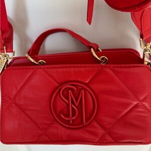 Steve Madden Red Quilted Mini Bag